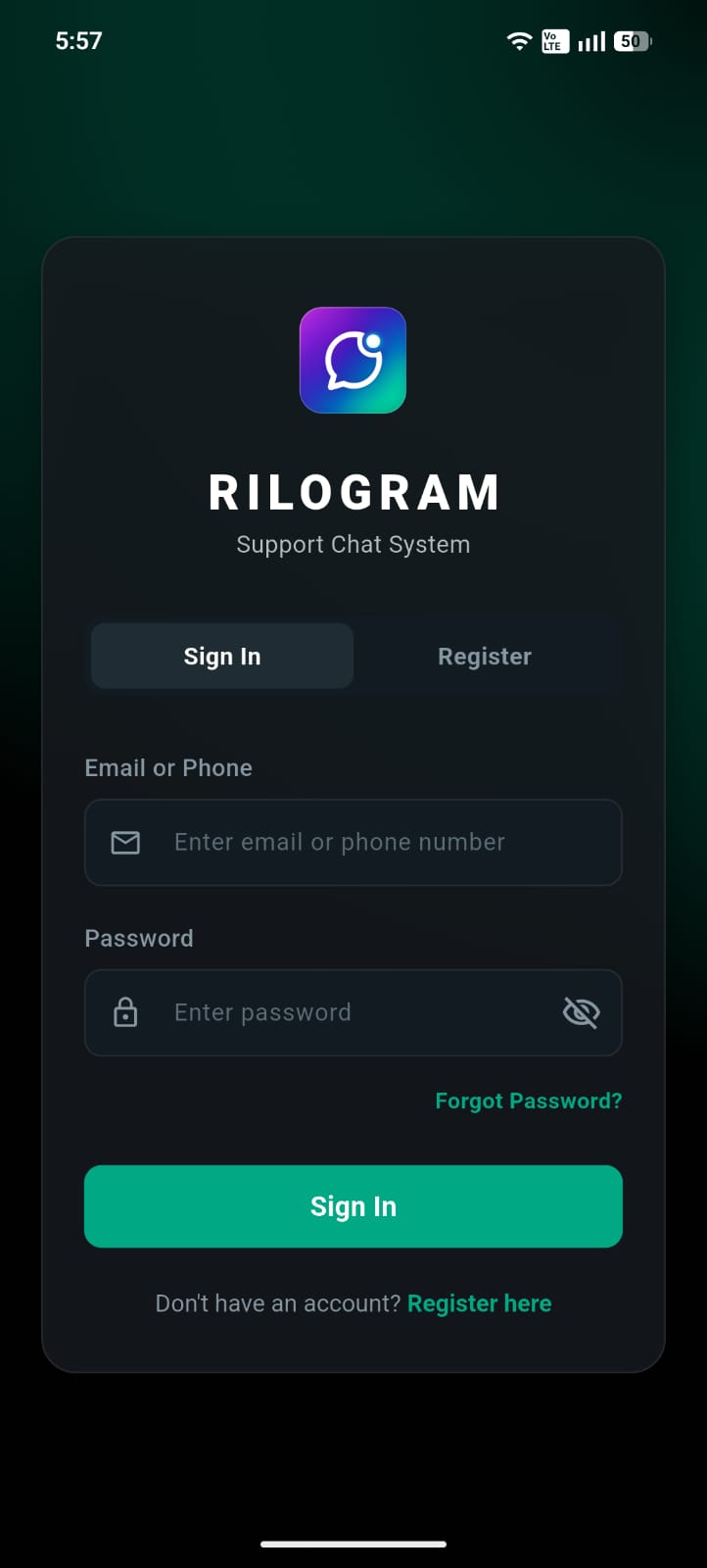 Sign In Screen